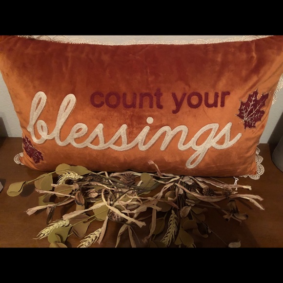Other - Fall pillow: “Count your blessings”